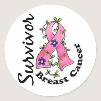 Breast Cancer Survivor 15 Classic Round Sticker