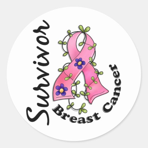 Breast Cancer Survivor 15 Classic Round Sticker