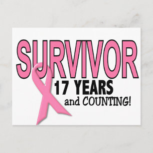 BREAST CANCER SURVIVOR 17 Years & Counting Postcard