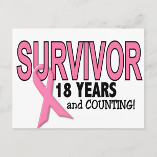 BREAST CANCER SURVIVOR 18 Years & Counting Postcard