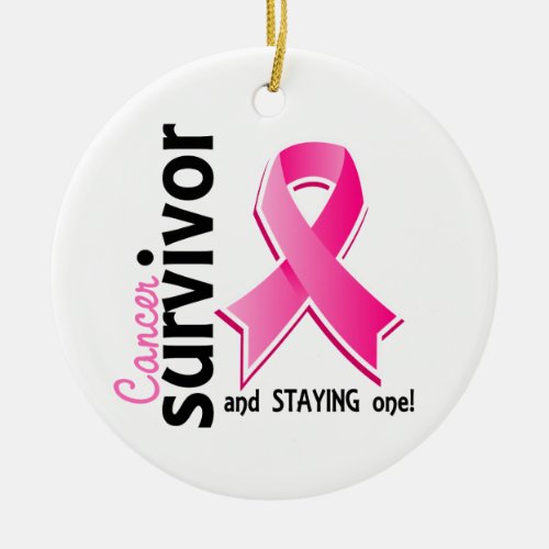 Breast Cancer Survivor 19 Ceramic Ornament