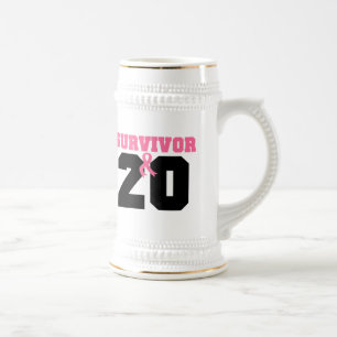 Breast Cancer Survivor 20 Years Beer Stein