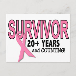 BREAST CANCER SURVIVOR 20+ Years & Counting Postcard