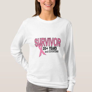 BREAST CANCER SURVIVOR 20+ Years & Counting T-Shirt