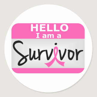 Breast Cancer Survivor 24.png Classic Round Sticker