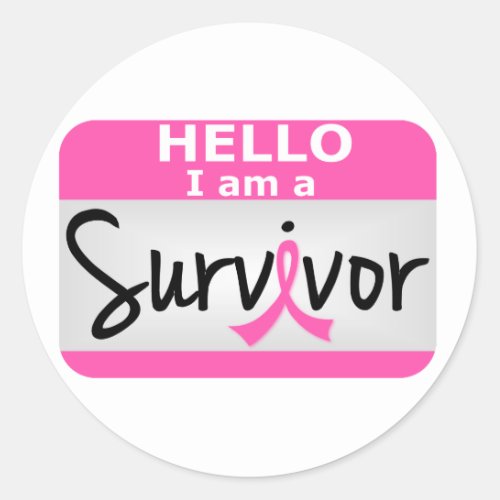 Breast Cancer Survivor 24png Classic Round Sticker
