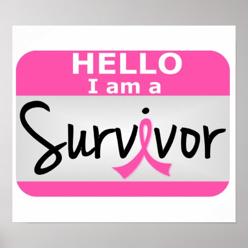 Breast Cancer Survivor 24png Poster