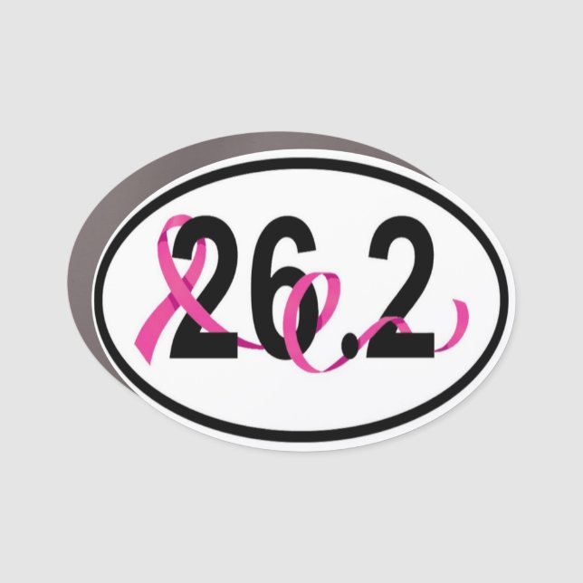  Breast Cancer Survivor 26.2 Car Magnet - CHARITY (Front)