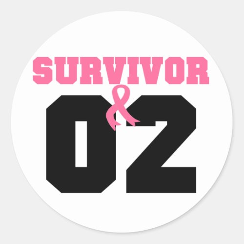 Breast Cancer Survivor 2 Years Classic Round Sticker