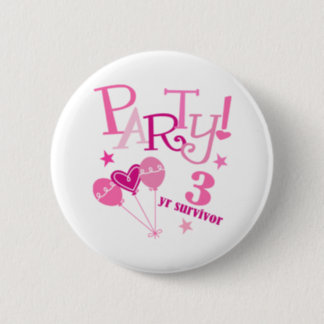 Breast Cancer Survivor 3 Year Pinback Button