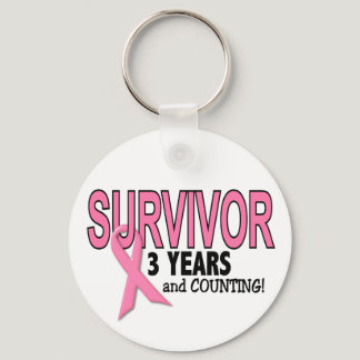 BREAST CANCER SURVIVOR 3 Years & Counting Keychain
