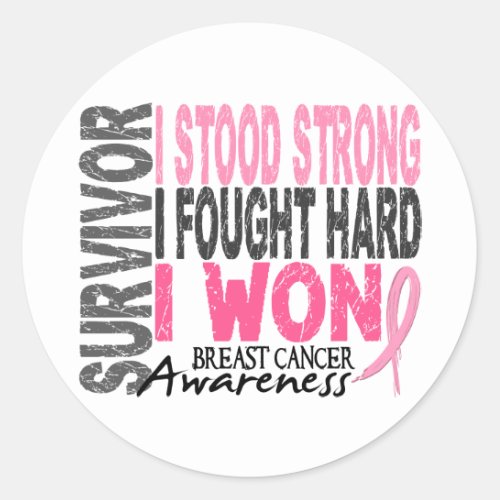 Breast Cancer Survivor 4 Classic Round Sticker