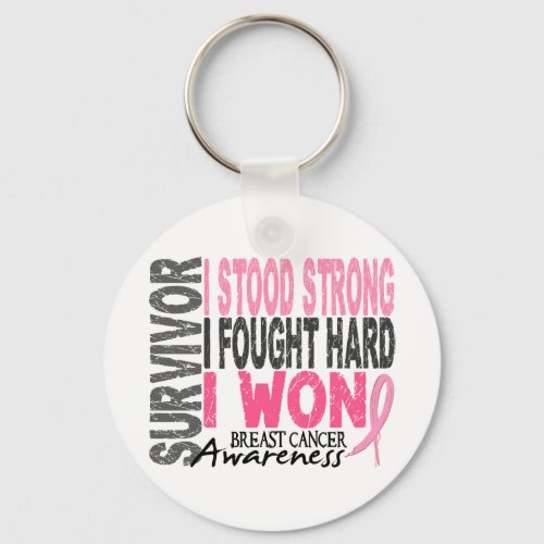 Breast Cancer Survivor 4 Keychain