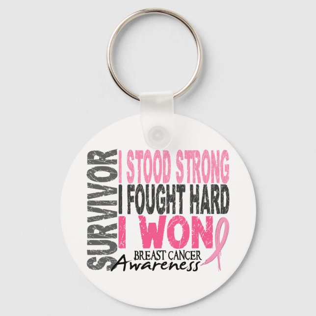 Breast Cancer Survivor 4 Keychain (Front)