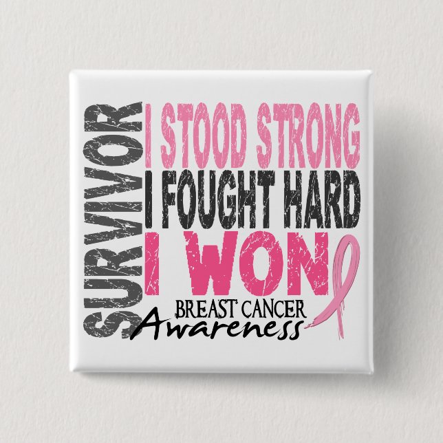 Breast Cancer Survivor 4 Pinback Button (Front)