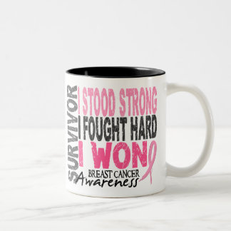 Breast Cancer Survivor 4 Two-Tone Coffee Mug