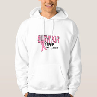 BREAST CANCER SURVIVOR 4 Years & Counting Hoodie
