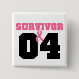 Breast Cancer Survivor 4 Years Pinback Button