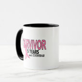 BREAST CANCER SURVIVOR 5 Years & Counting Mug (Front Left)
