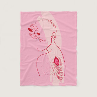Breast Cancer Survivor Art - Inspirational Women Fleece Blanket