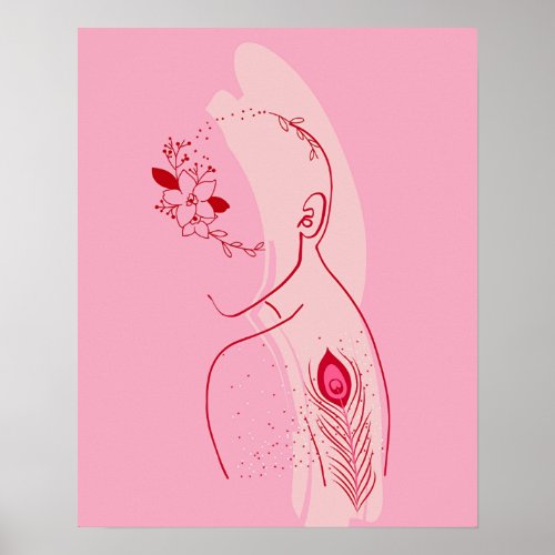 Breast Cancer Survivor Art _ Inspirational Women Poster
