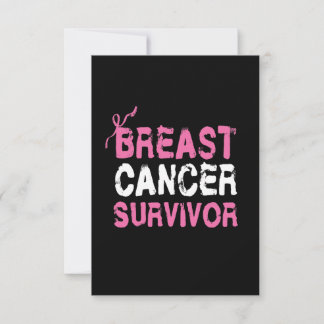 Breast Cancer Survivor Awareness Card