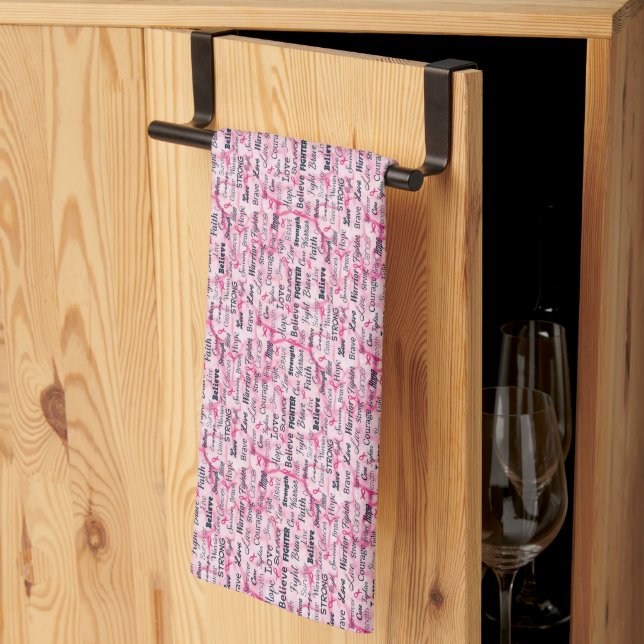 Breast Cancer Survivor Awareness Kitchen Towel (Thirds Fold)