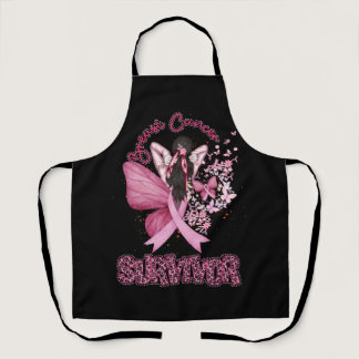 Breast Cancer Survivor Awareness Pink Ribbon Butte Apron