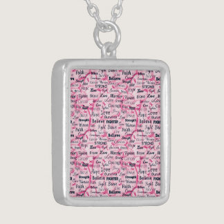 Breast Cancer Survivor Awareness  Silver Plated Necklace