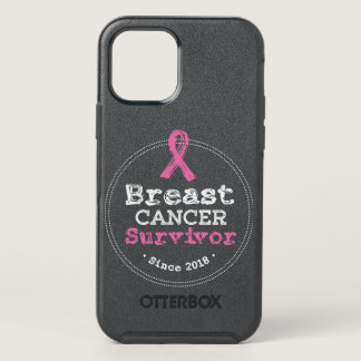 Breast Cancer Survivor Awareness Since 2018 symbol OtterBox Symmetry iPhone 12 Pro Case