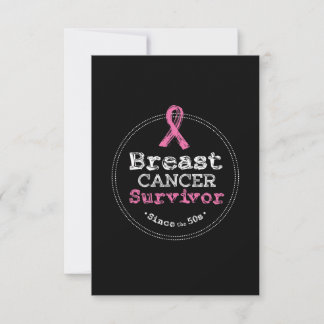 Breast Cancer Survivor Awareness Since 50s Card