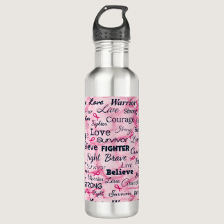 Breast Cancer Survivor Awareness Stainless Steel Water Bottle