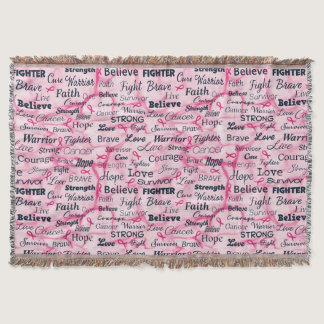 Breast Cancer Survivor Awareness Throw Blanket