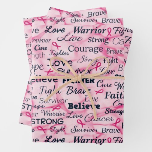 Breast Cancer Survivor Awareness Wrapping Paper Sheets