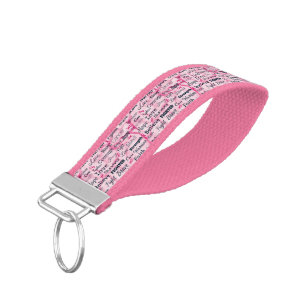 Breast Cancer Survivor Awareness Wrist Keychain