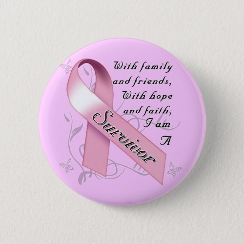 Breast Cancer Survivor Button