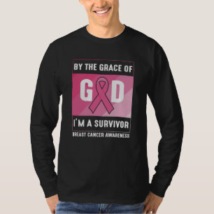 Breast Cancer Survivor By God’s Grace Christian T-Shirt
