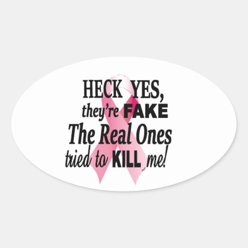 Breast Cancer Survivor Car Decal Oval Sticker