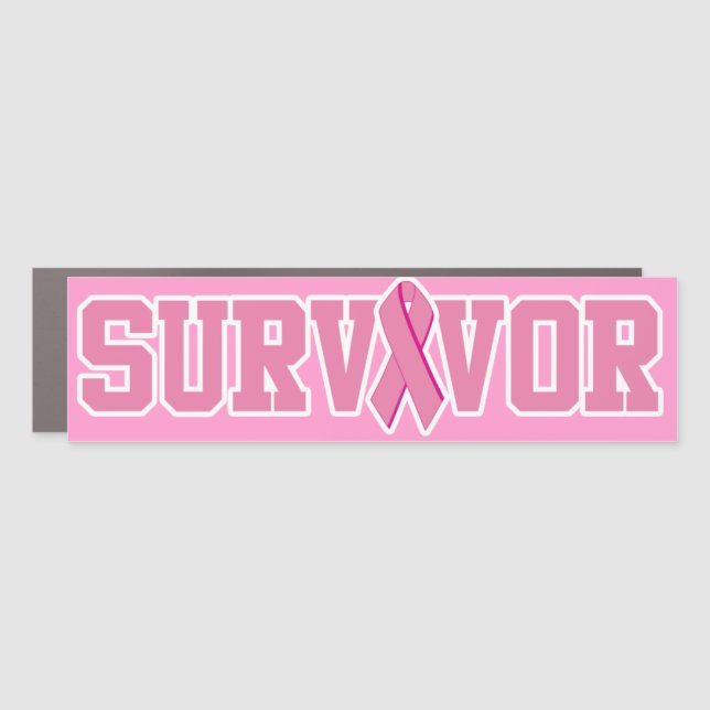 Breast Cancer Survivor Car Magnet (Front)
