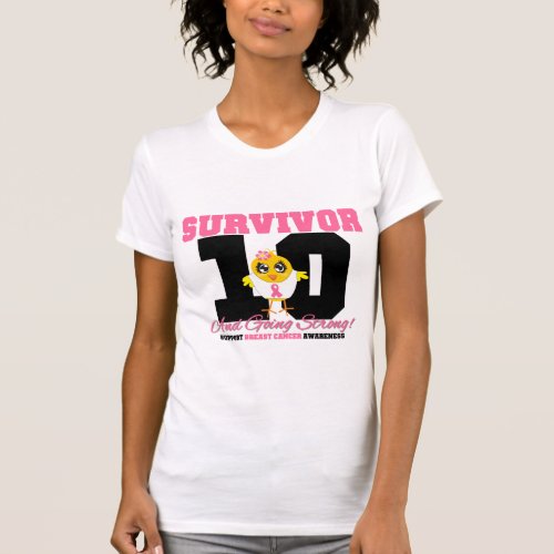 Breast Cancer Survivor Chick 10 Years T_Shirt