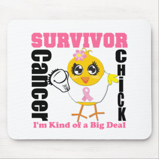 Breast Cancer Survivor Chick Ribbon Mouse Pad