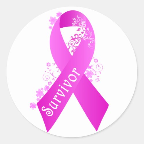 Breast Cancer Survivor Classic Round Sticker