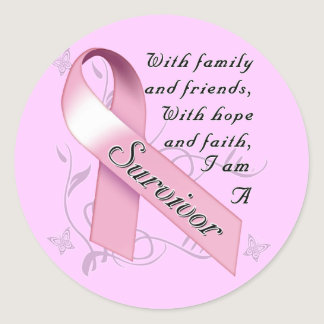 Breast Cancer Survivor Classic Round Sticker