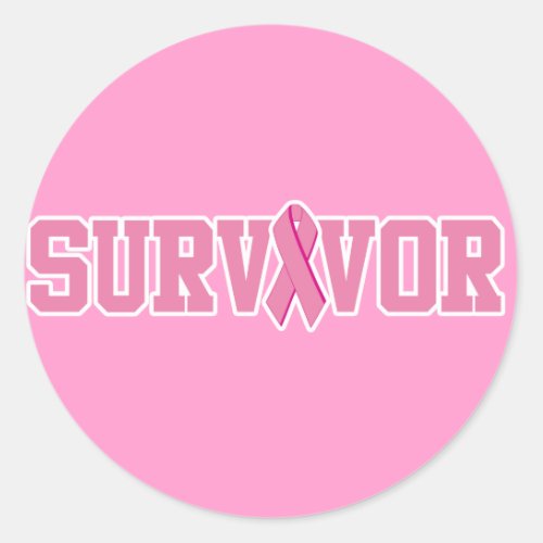 Breast Cancer Survivor Classic Round Sticker