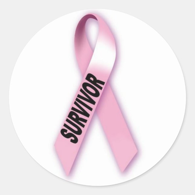 Breast Cancer Survivor Classic Round Sticker (Front)