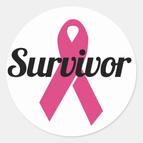 Breast Cancer Survivor Classic Round Sticker