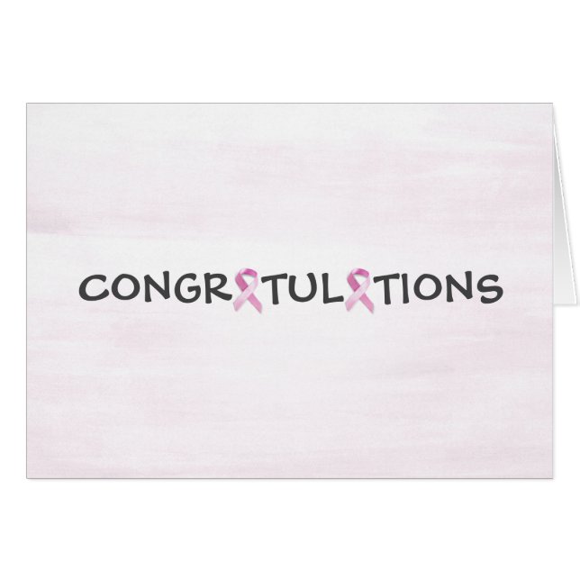 Breast Cancer Survivor Congratulations Cards (Front Horizontal)
