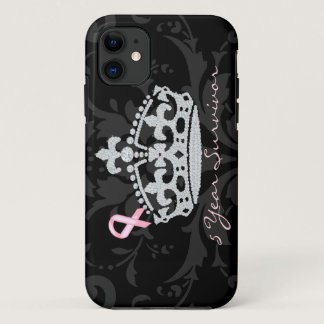 Breast Cancer Survivor Diamond Princess Crown iPhone 11 Case