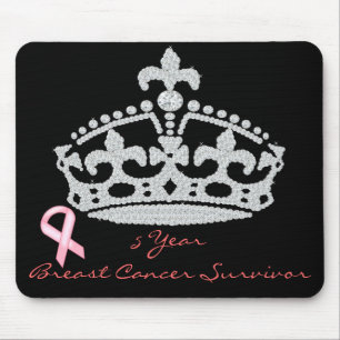 Breast Cancer Survivor - Diamond Princess Crown Mouse Pad