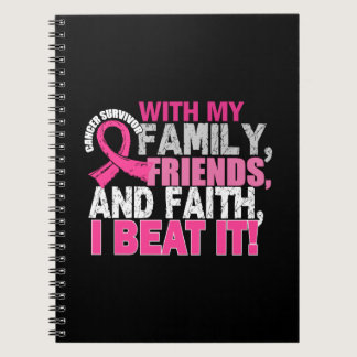 Breast Cancer Survivor Family Friends Faith Notebook